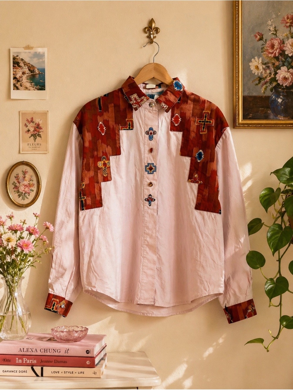 Circle T Vintage Button Up Long Sleeve Western Shirt